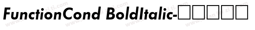 FunctionCond BoldItalic字体转换